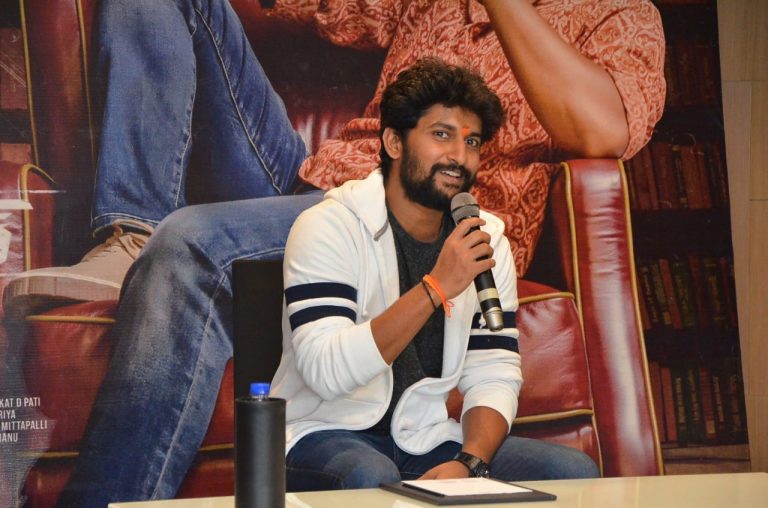 Natural Star Nani interacting with the Press in Novotel, Vijayawada