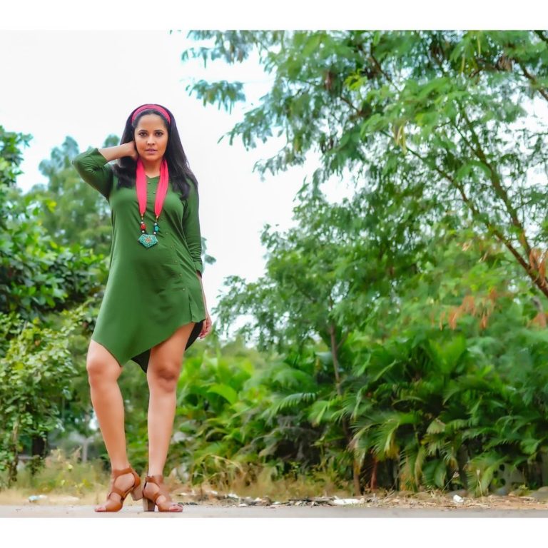 Anasuya in Green netizens just fida