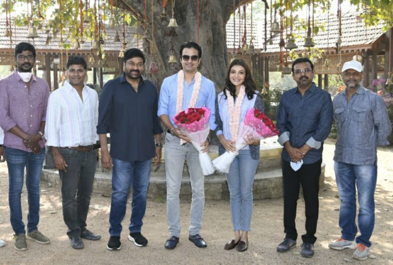 `ఆచార్య` సెట్లో కాజ‌ల్ – గౌత‌మ్ కిచ్లు జంటకు మెగా శీస్సులు