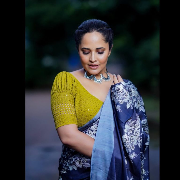 Anasuya in sensible saree looks