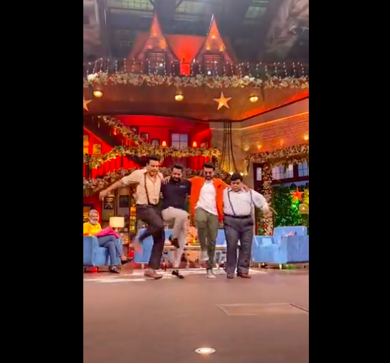RRR actors dance with Krushna Abhishek