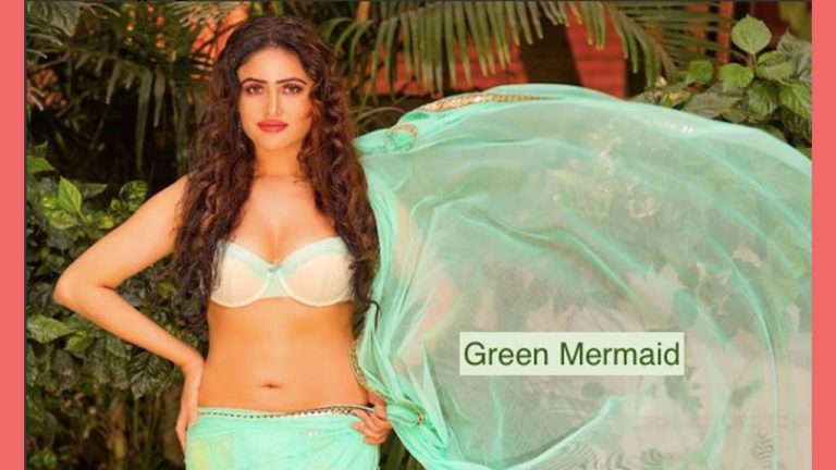 Sony Charishta in Green Mermaid looks