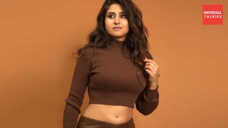 Varshini Sounderajan in chocolate dress