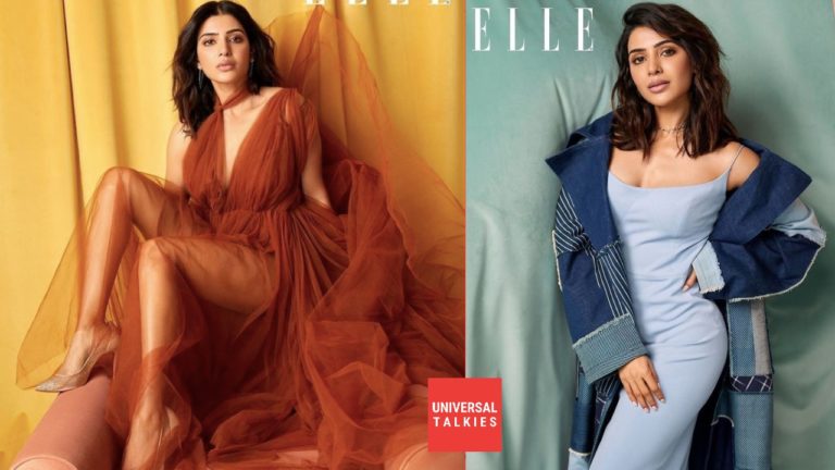 Ultra glamorous Samantha flashes her thighs