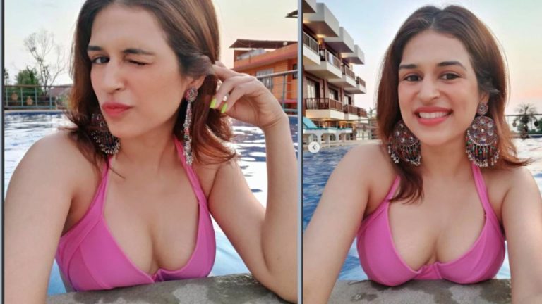 Bengali beauty chilling in pool