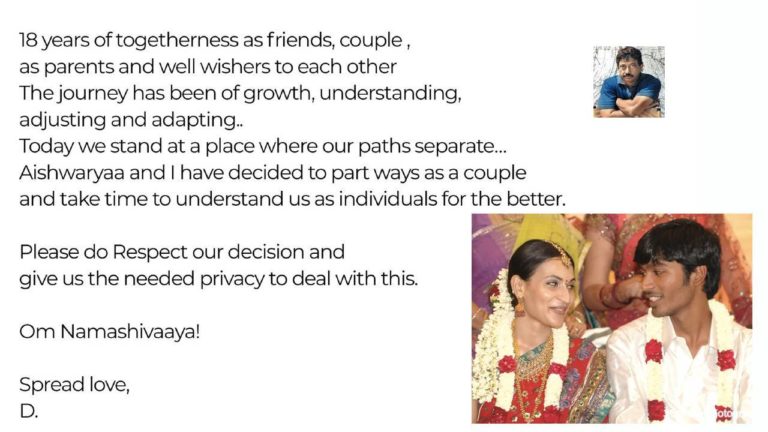 RGV comments on Dhanush and Aishwaryaa split