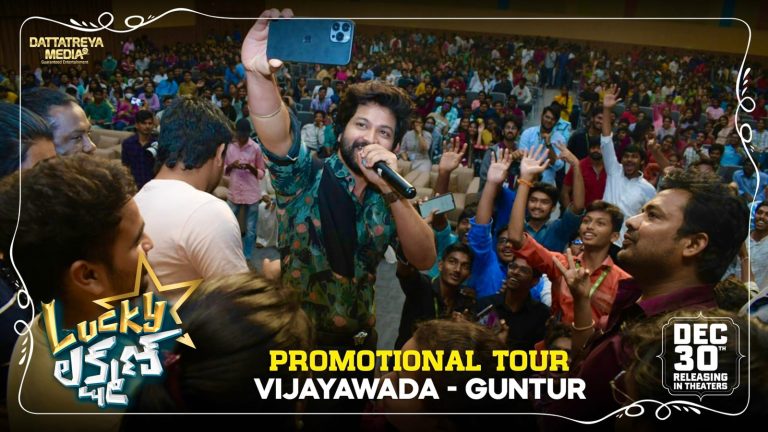 Lucky Lakshman had an energetic day with the people of Vijayawada & Guntur