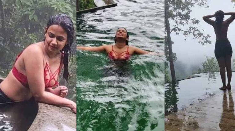 ఫారెస్ట్ లో ఆరియానా హాట్ బికినీ షో